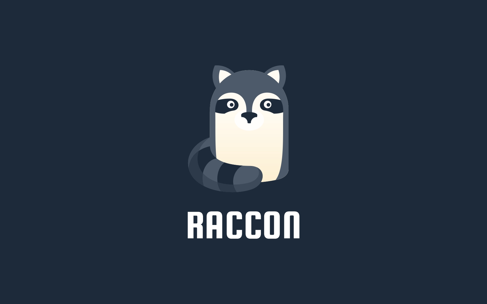 Raccoon Simple Logo Style