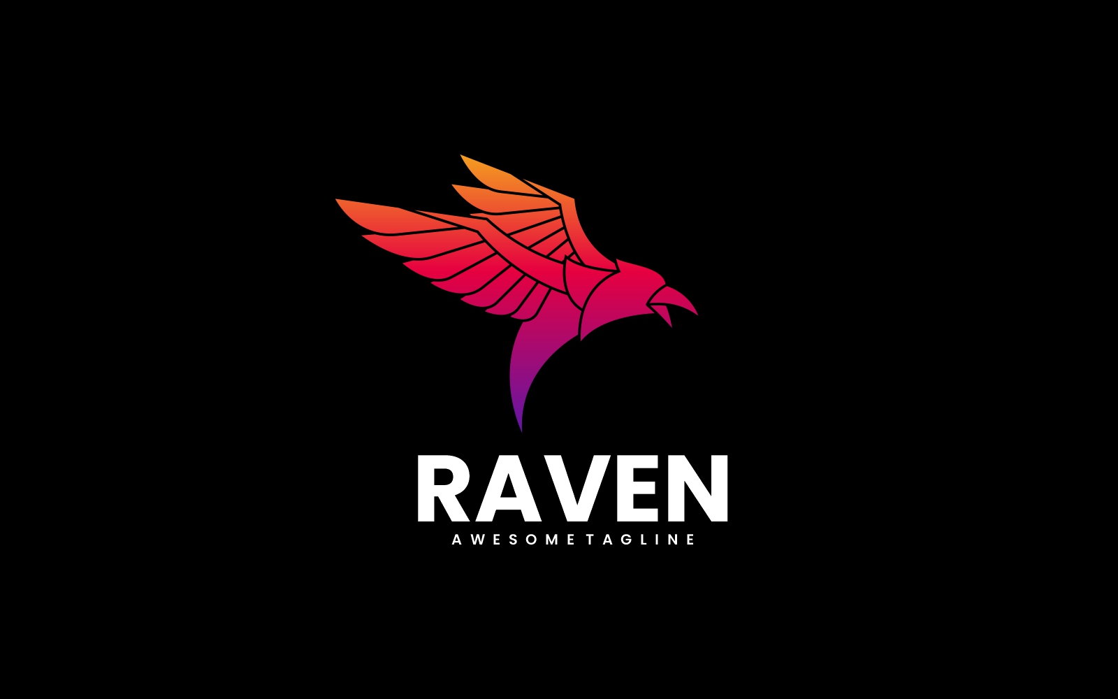 Raven Gradient Colorful Logo