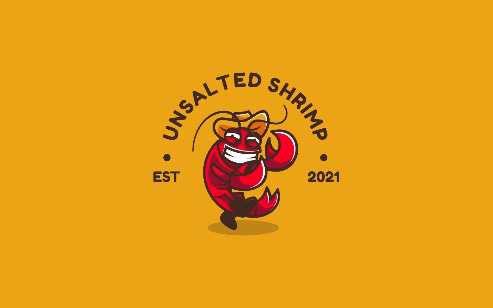 Unsalted Shrimp Simple Logo