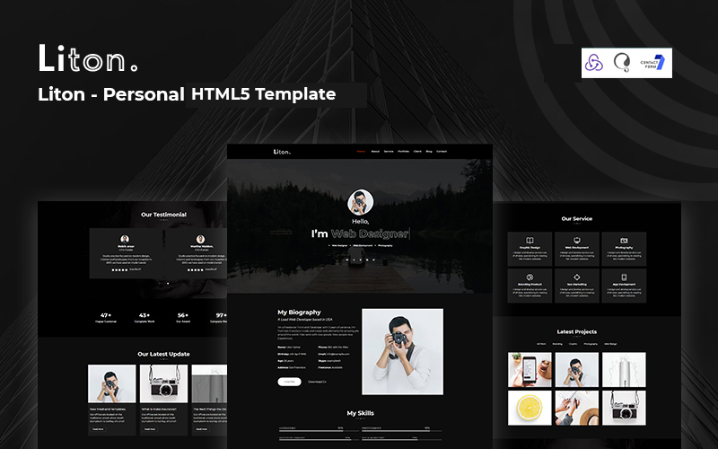 Liton – Personal & CV Responsive Website Template