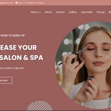 Beauty Parlor Landing Page Templates 209639