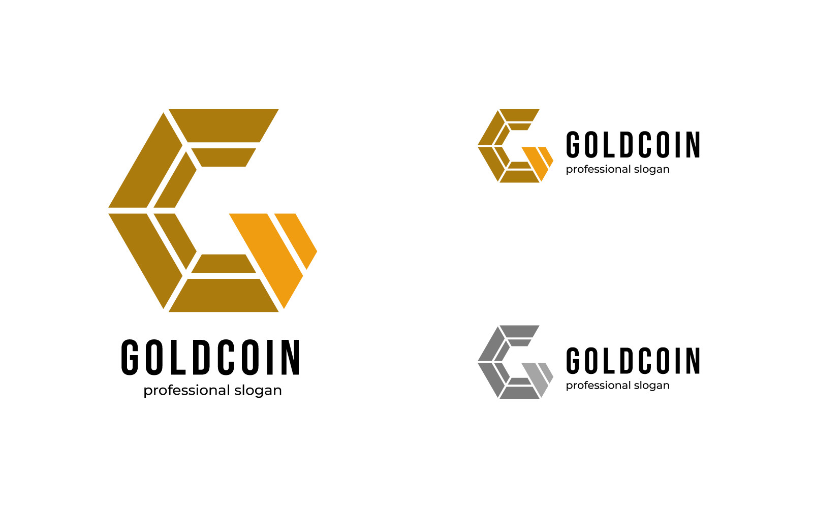 GC Letter Gold Coin Logo Template