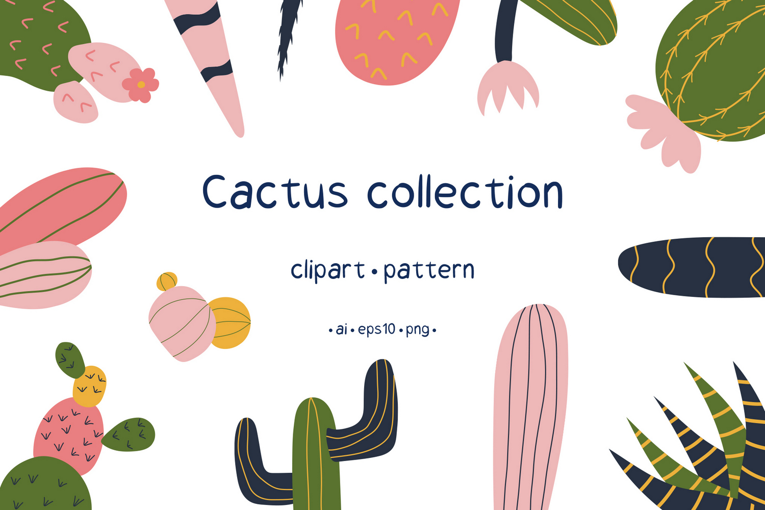 Cactus  Vector Clipart Collection EPS10