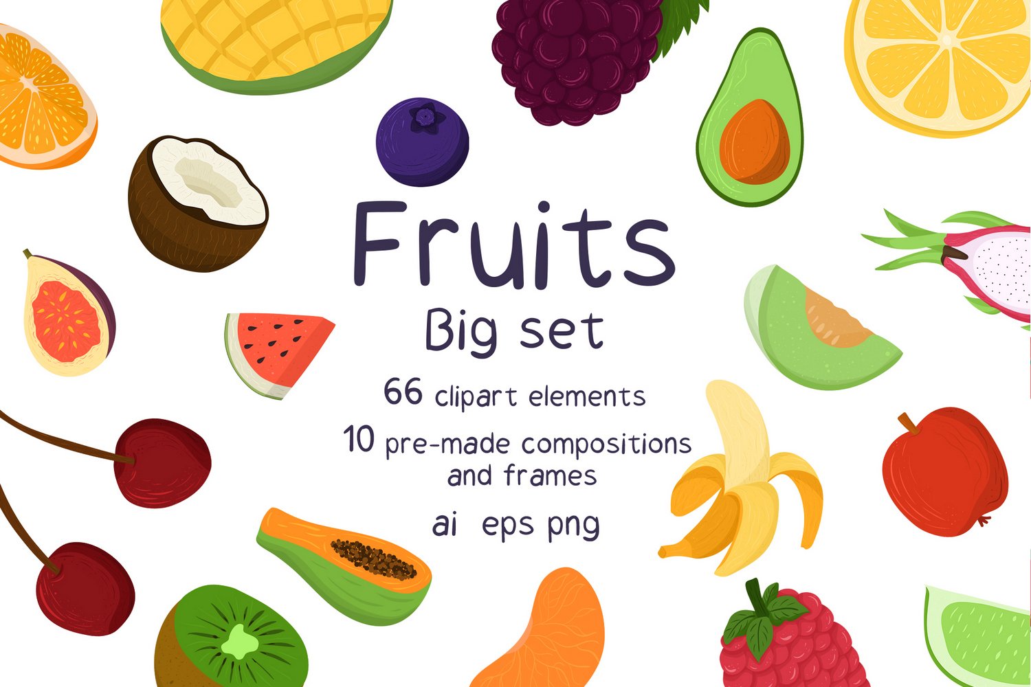 Fruits Vector Clipart Collection EPS10