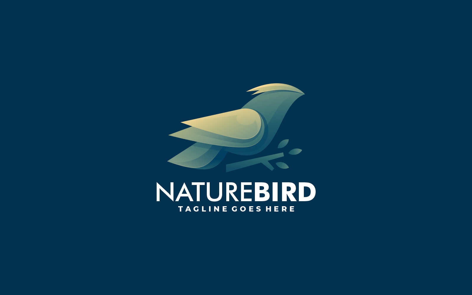 Nature Bird Gradient Colorful Logo