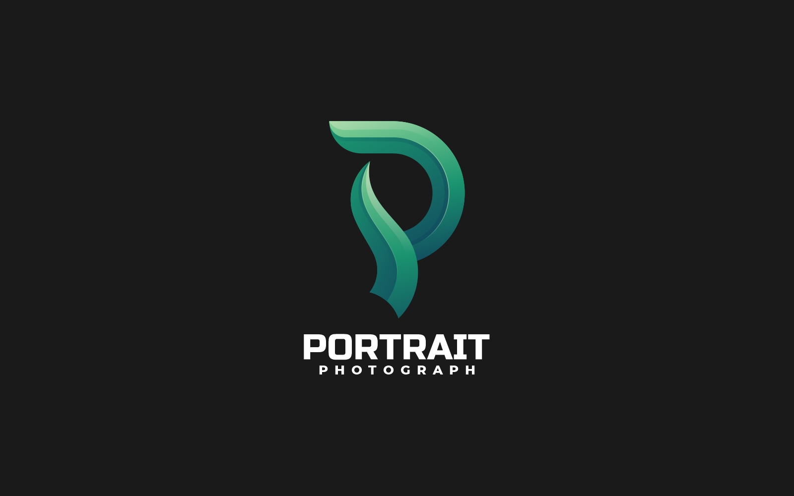 Letter P - Potrait Gradient Logo
