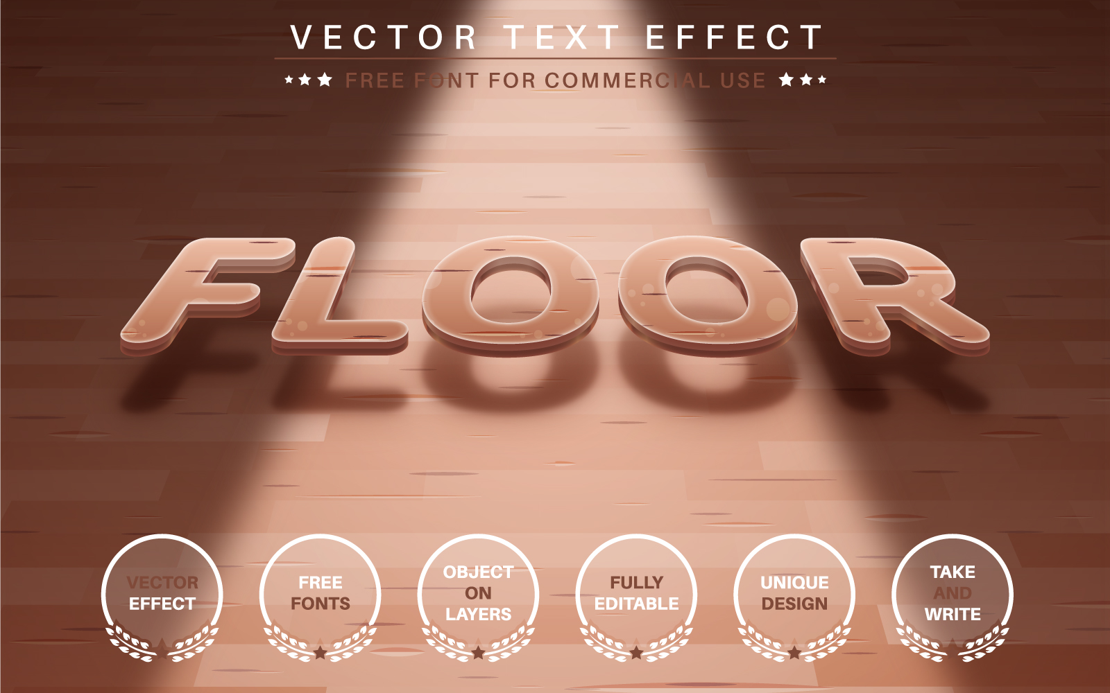 Wooden Floor - Editable Text Effect, Font Style, Graphics Illustration