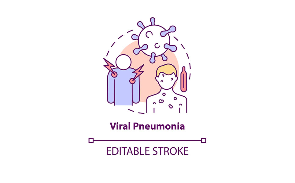 Viral Pneumonia Concept Icon