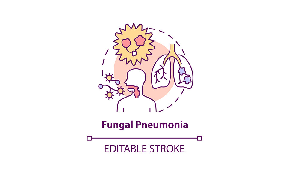 Fungal Pneumonia Concept Icon