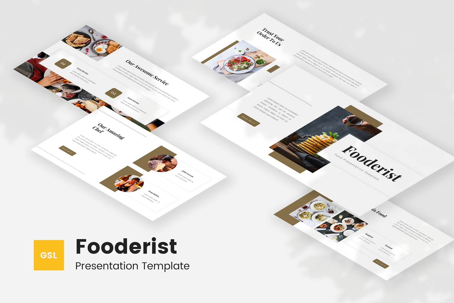 Fooderist - Food Google Slides Template