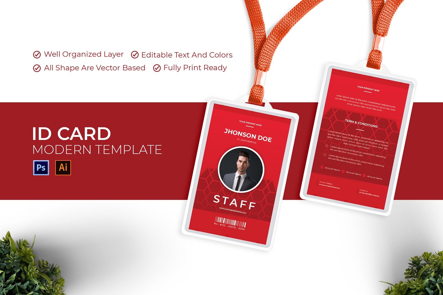 Automotive Event ID Card Template