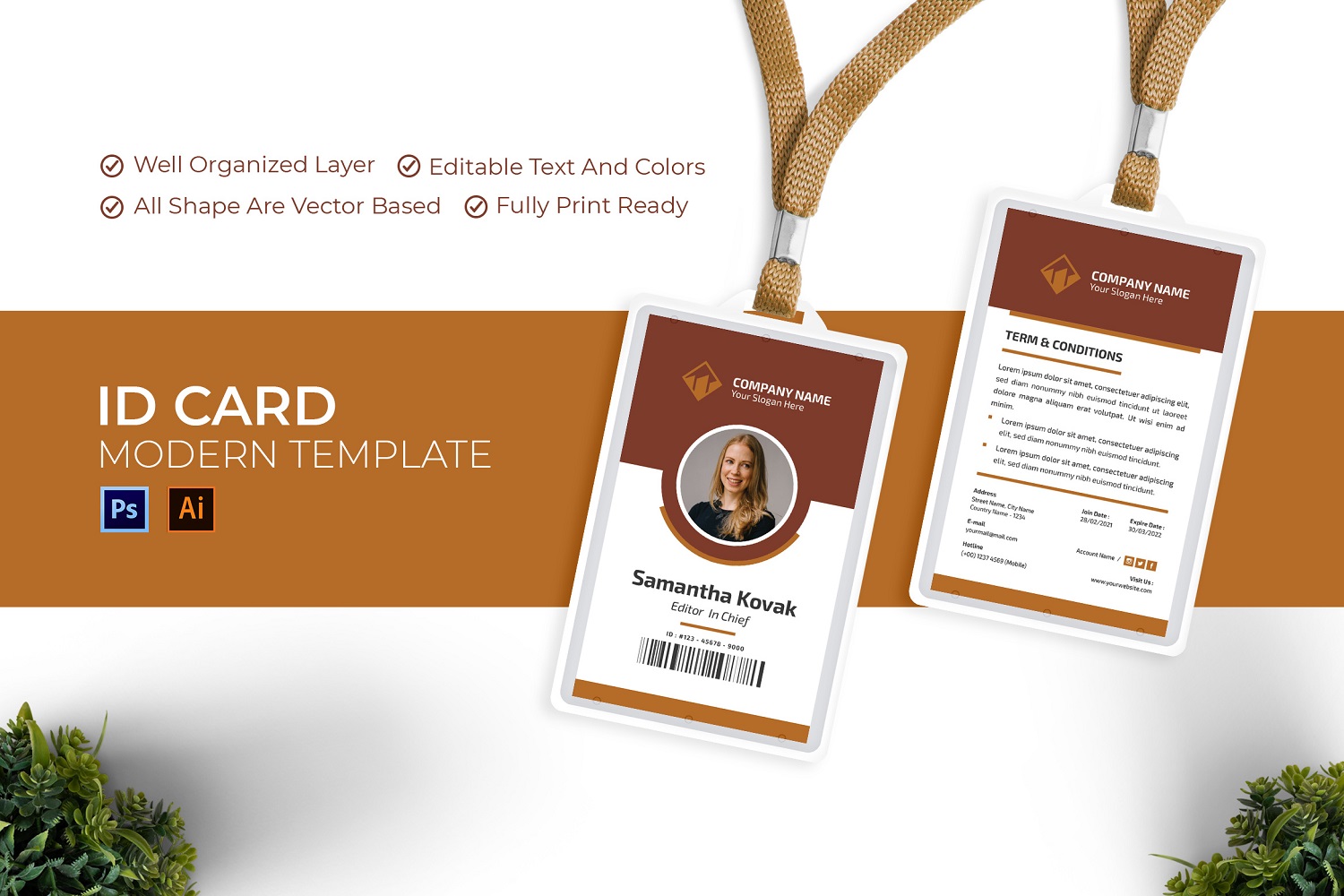 Headline News ID Card Template