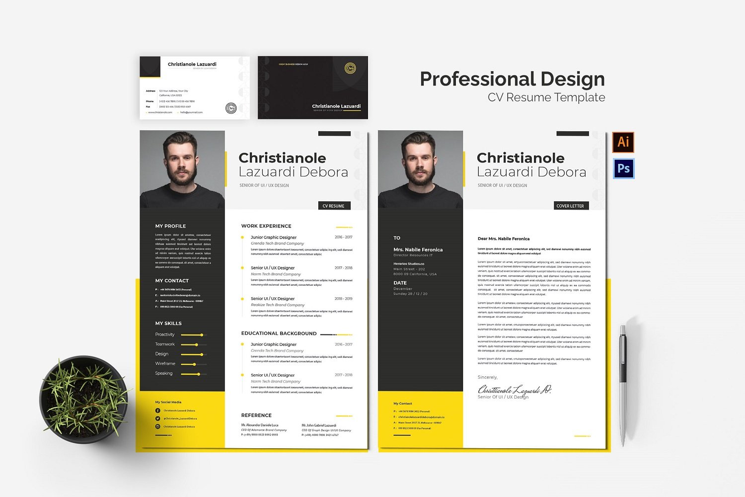 Professional Design CV Resume Set