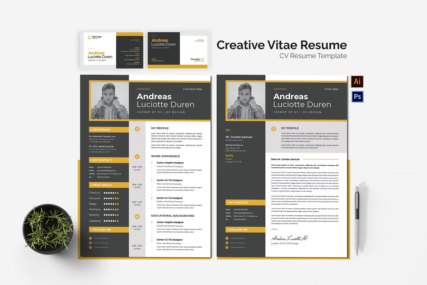 Creative Vitae CV Resume Set