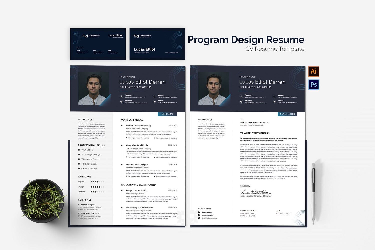 Program Design CV Resume Set