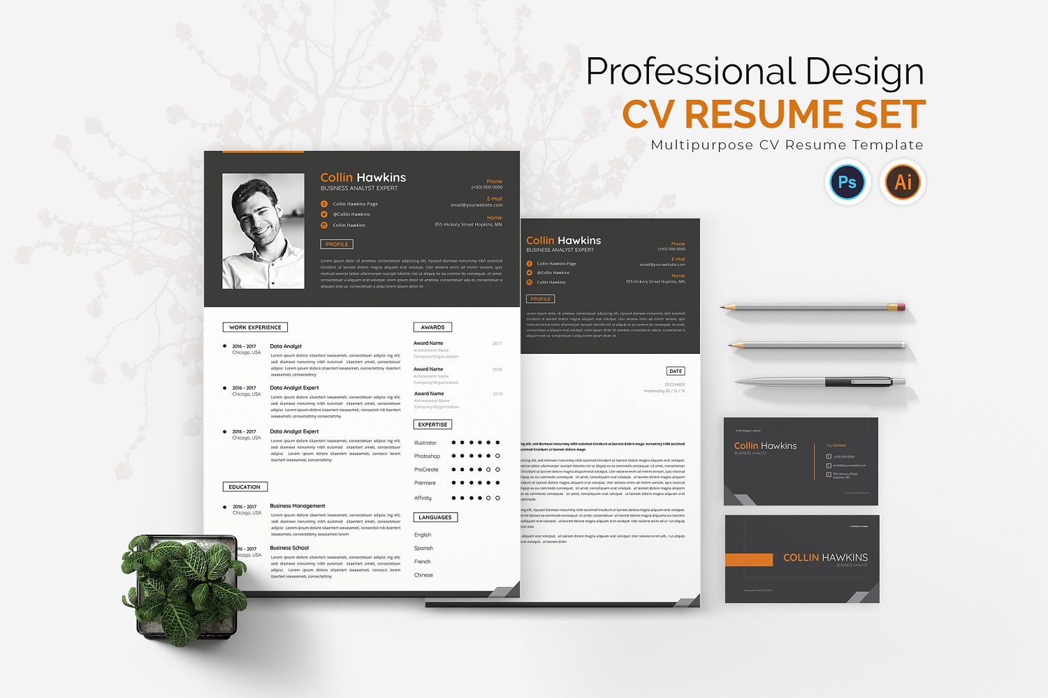 Professional Designer CV Resume Set