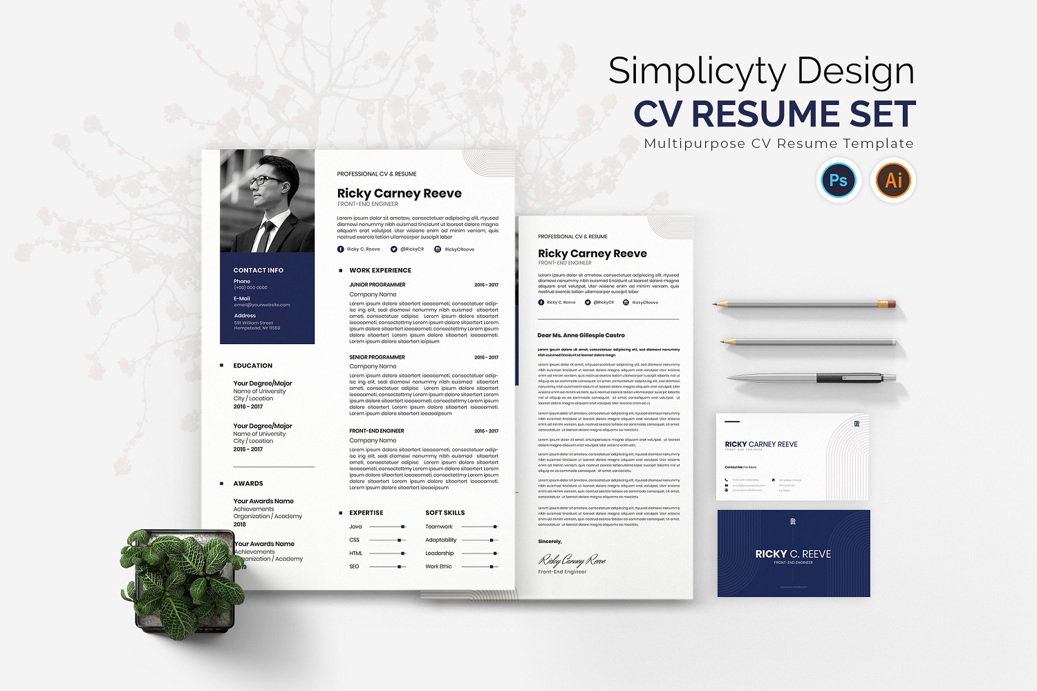 Simplicity Design CV Resume Set