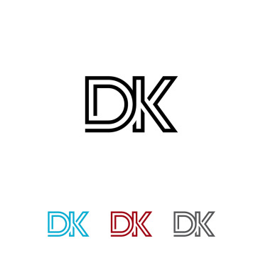 Dk Text Logo Templates 210030