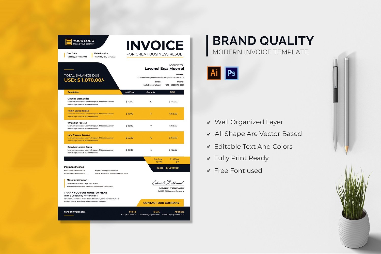 Brand Quality Invoice Template