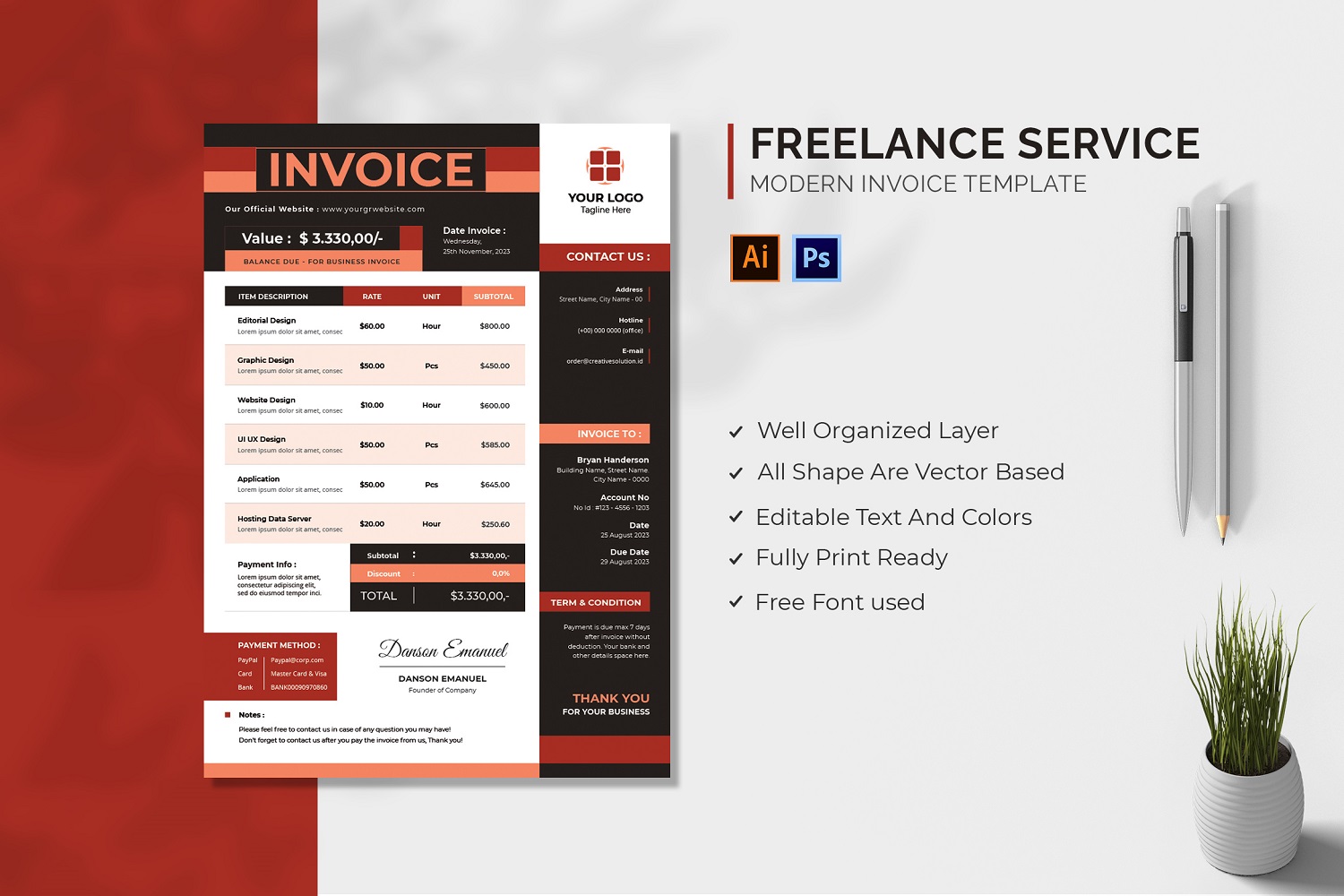 Freelance Service Invoice