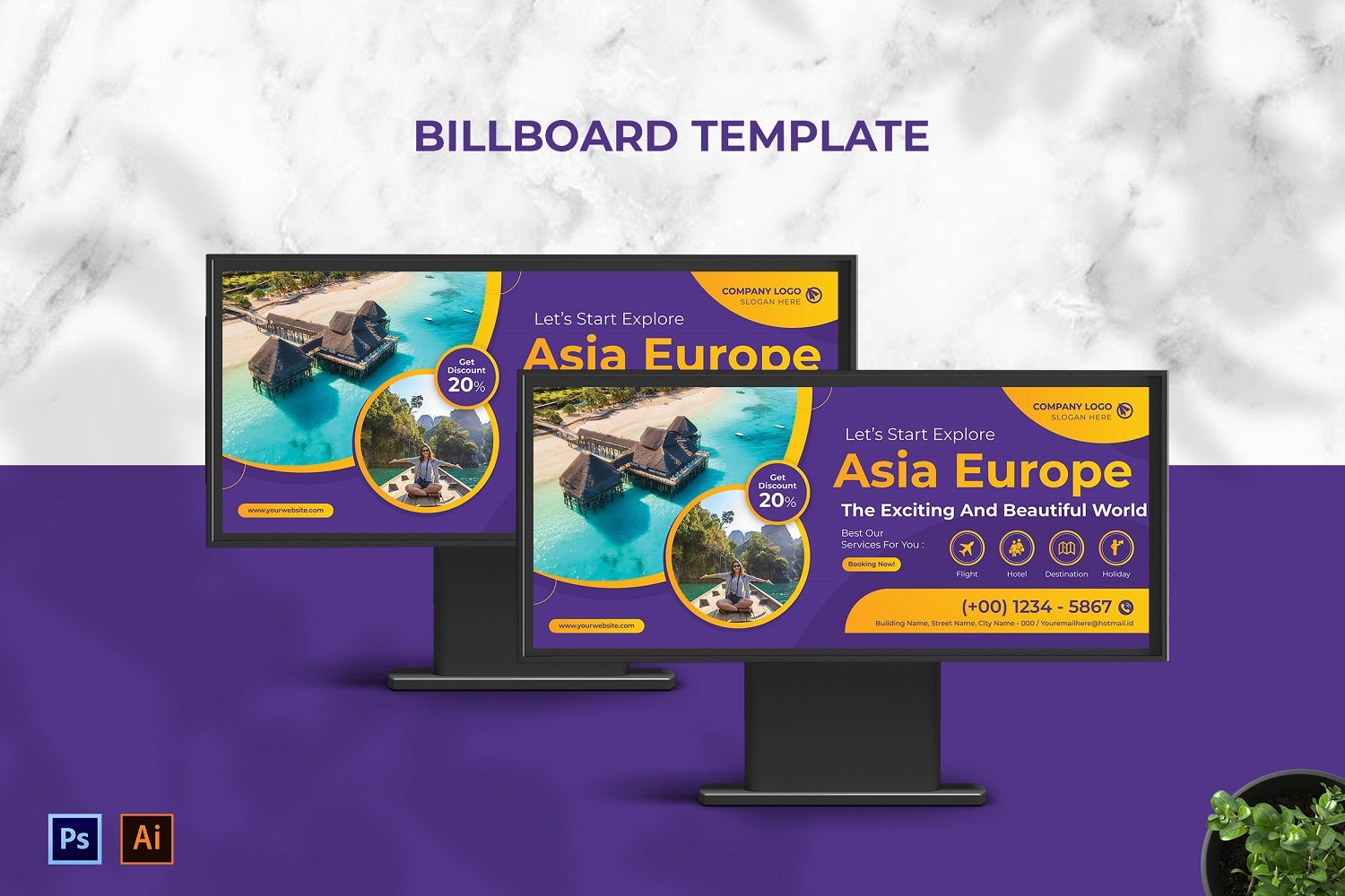 Travel Explorer Billboard Landscape