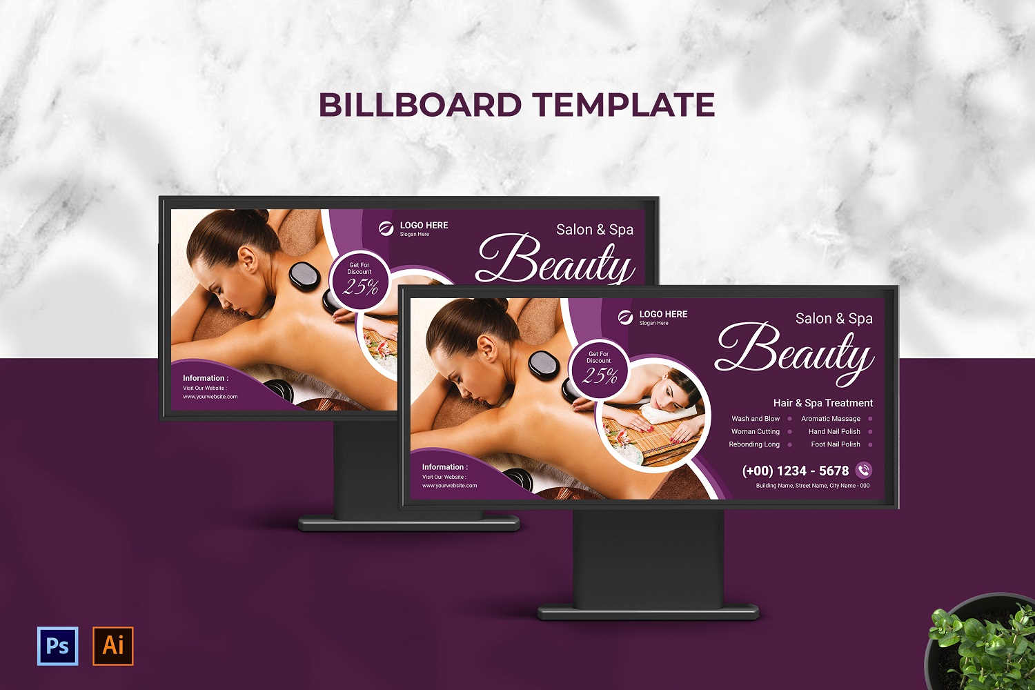 Feminine Beauty Spa Billboard Landscape