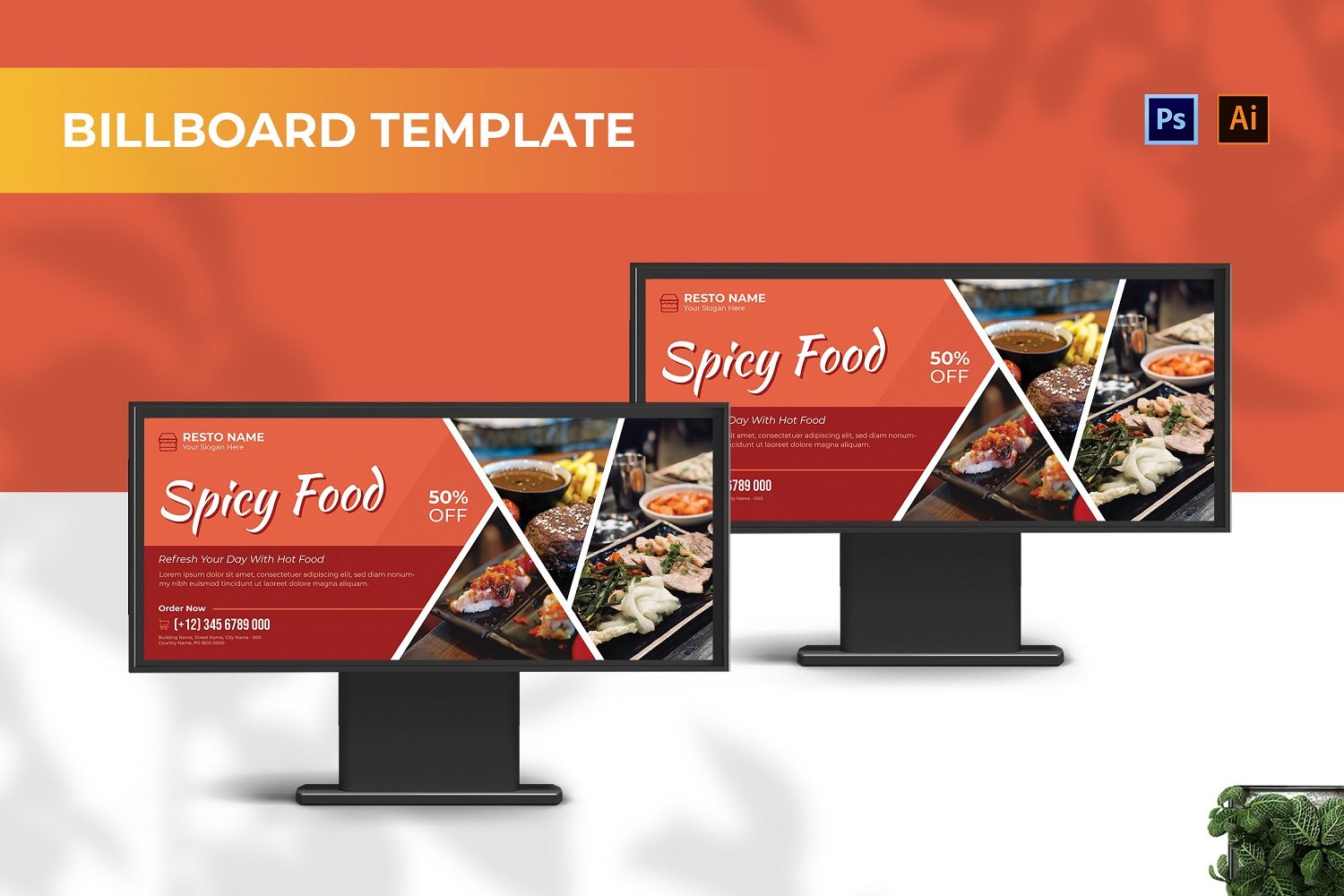 Spicy Food Billboard Landscape