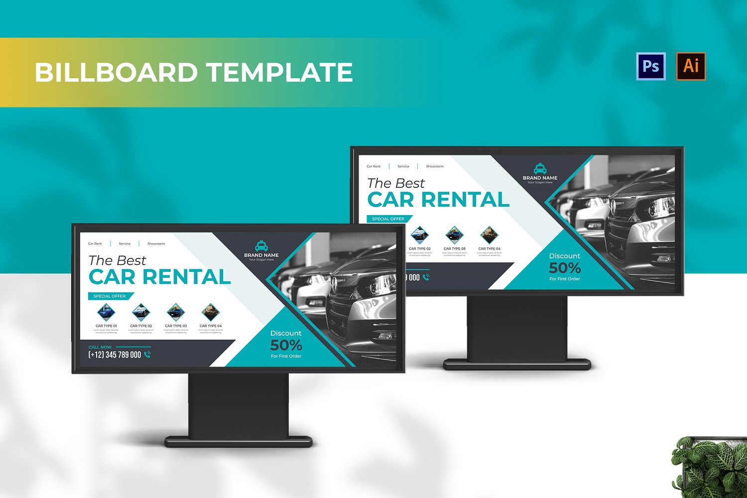 Car Rental Billboard Landscape