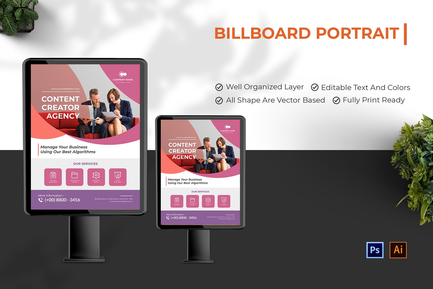 Content Creator Agency Billboard Portrait