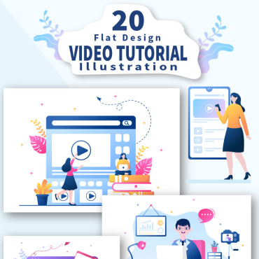 Tutorial Video Illustrations Templates 210130