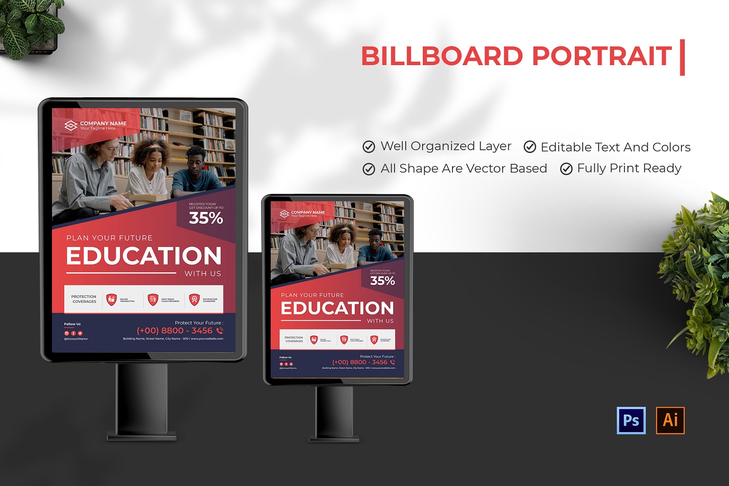Education Insurance Services Billboard Portrait