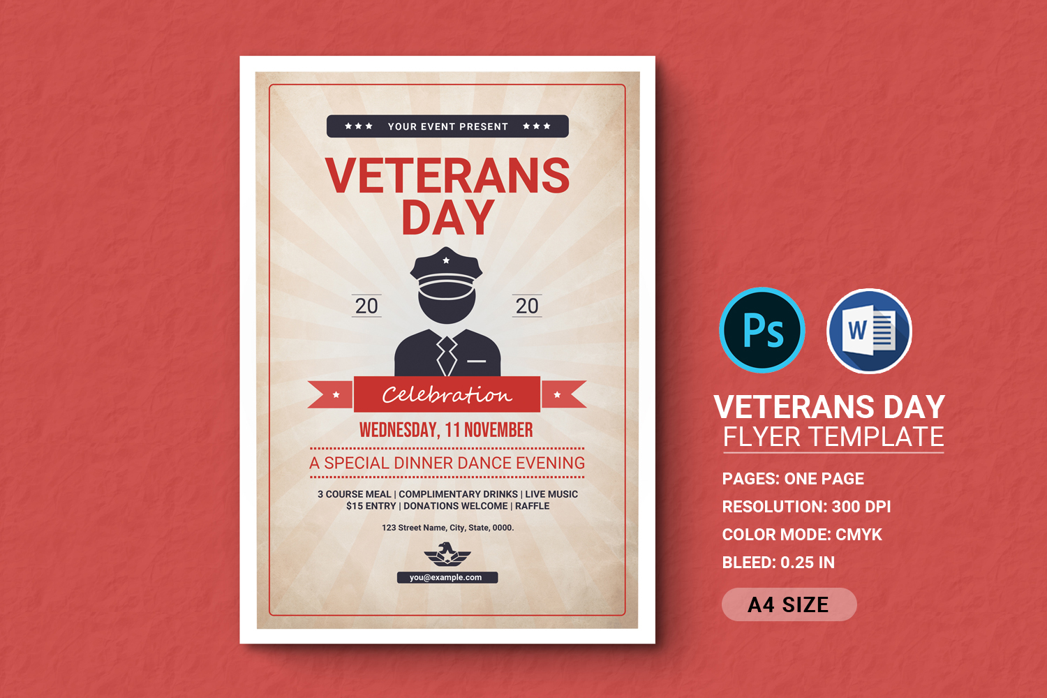 Veterans Day Flyer Template Corporate Identity Template
