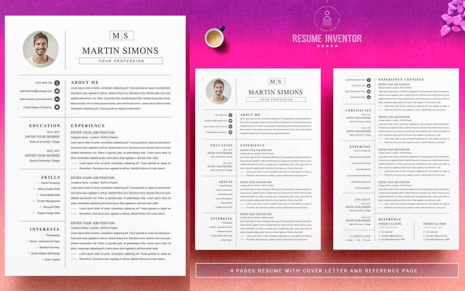 Martin Simons / Resume Template