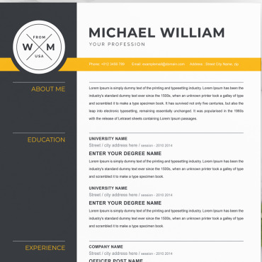 Template Clean Resume Templates 210150