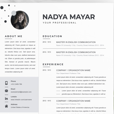 Template Clean Resume Templates 210153