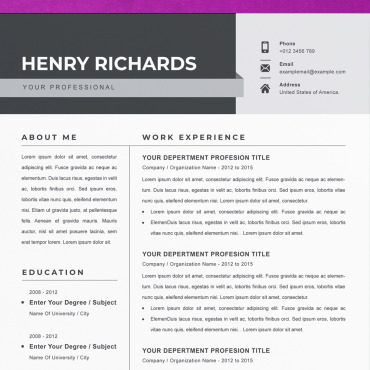 Template Clean Resume Templates 210154