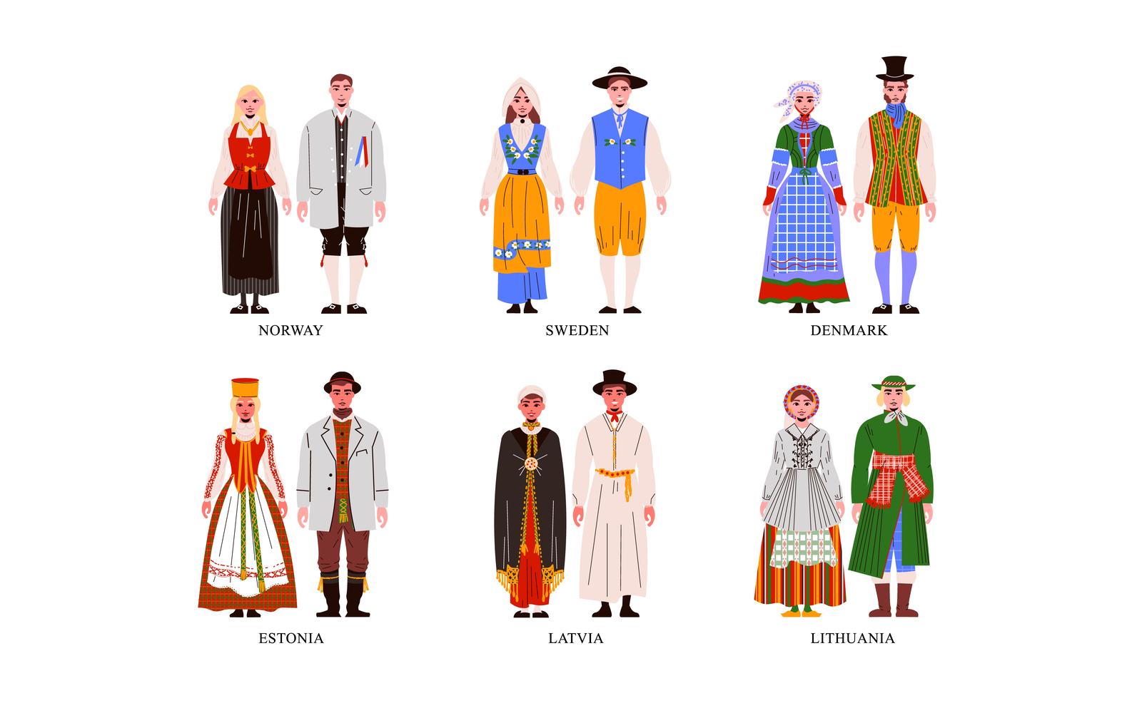 National Clothes European 210360524 Vector Illustration Concept