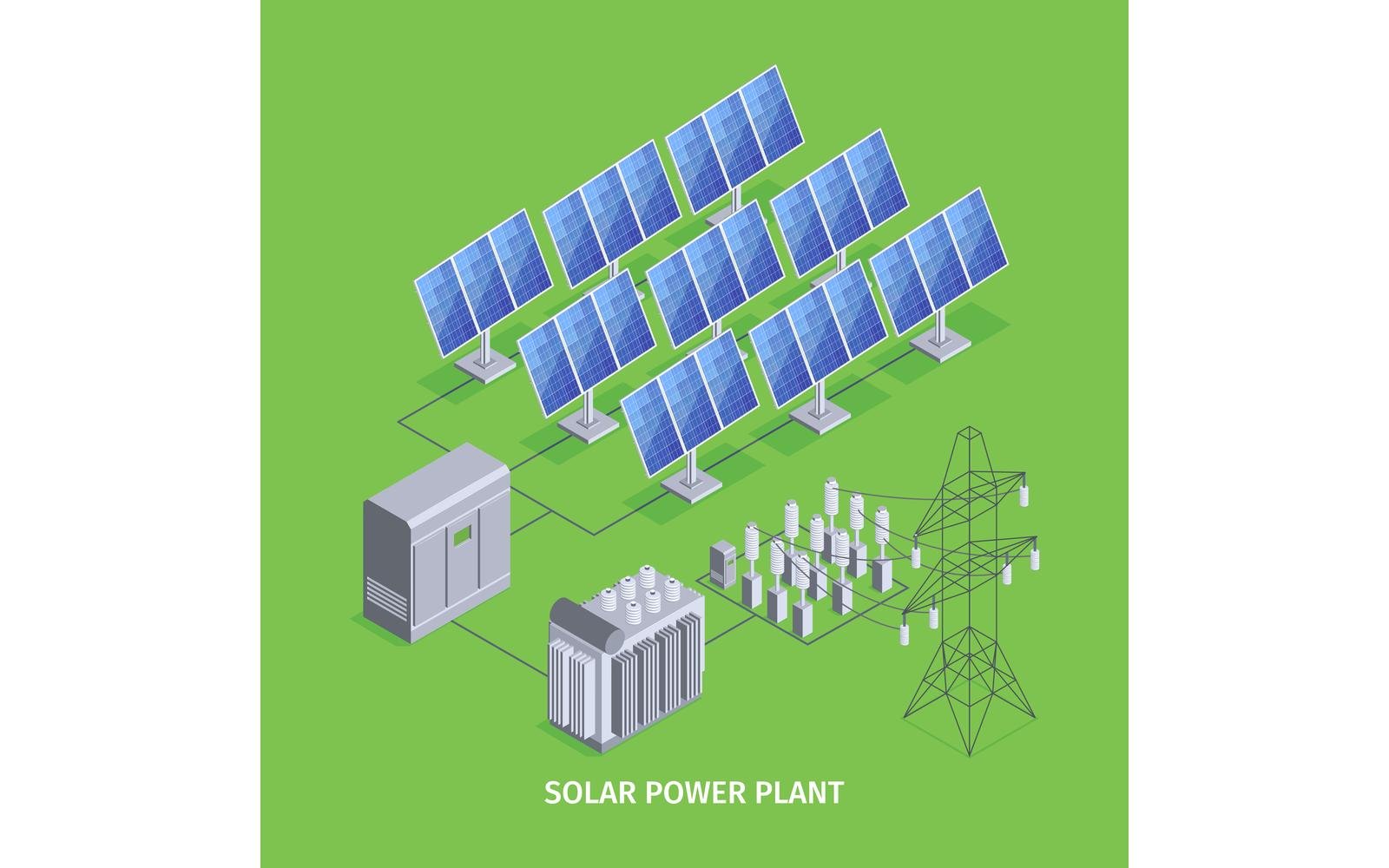 Isometric Solar Energy 210350420 Vector Illustration Concept