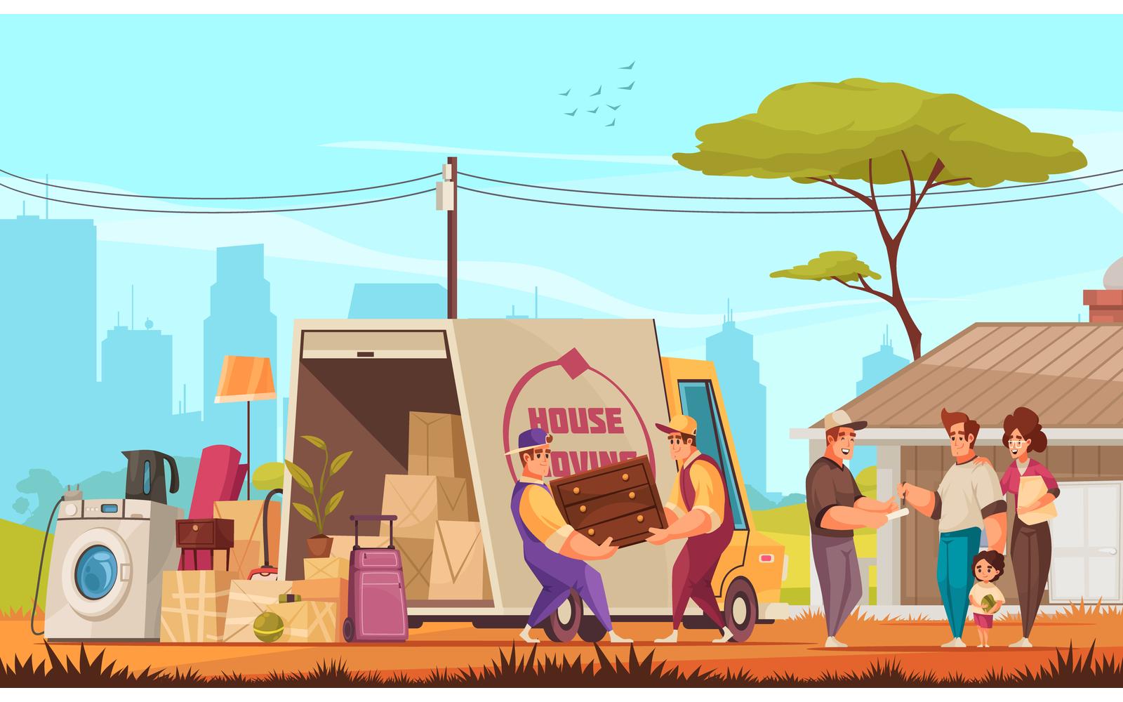 Moving New House Outdoor 210312639 Vector Illustration Concept