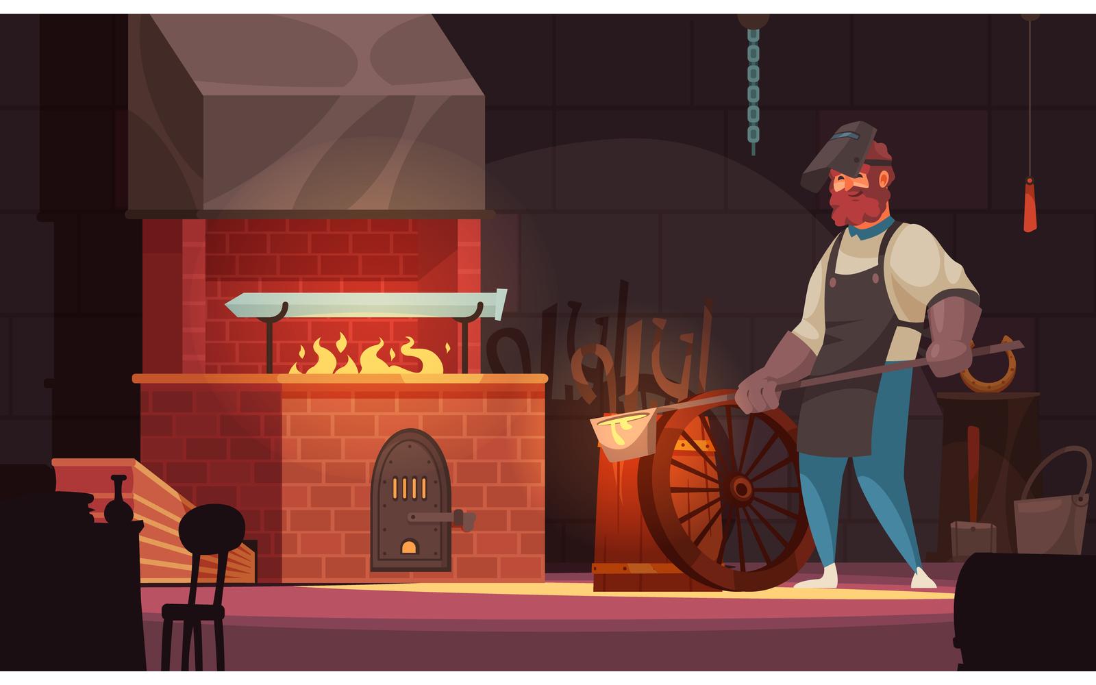 Blacksmith Workshop 210312653 Vector Illustration Concept