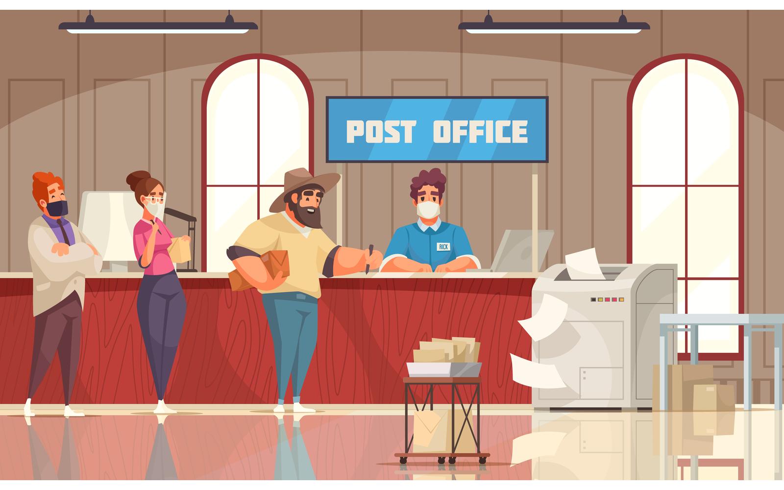 Post Office Queue 210312618 Vector Illustration Concept