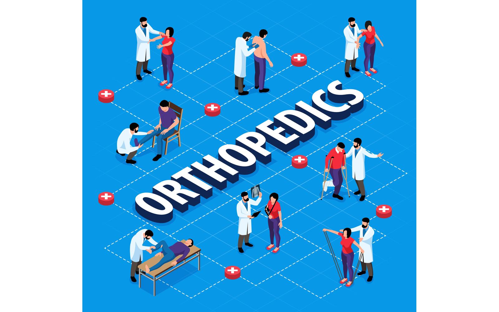 Isometric Orthopedic Flowchart 210310519 Vector Illustration Concept