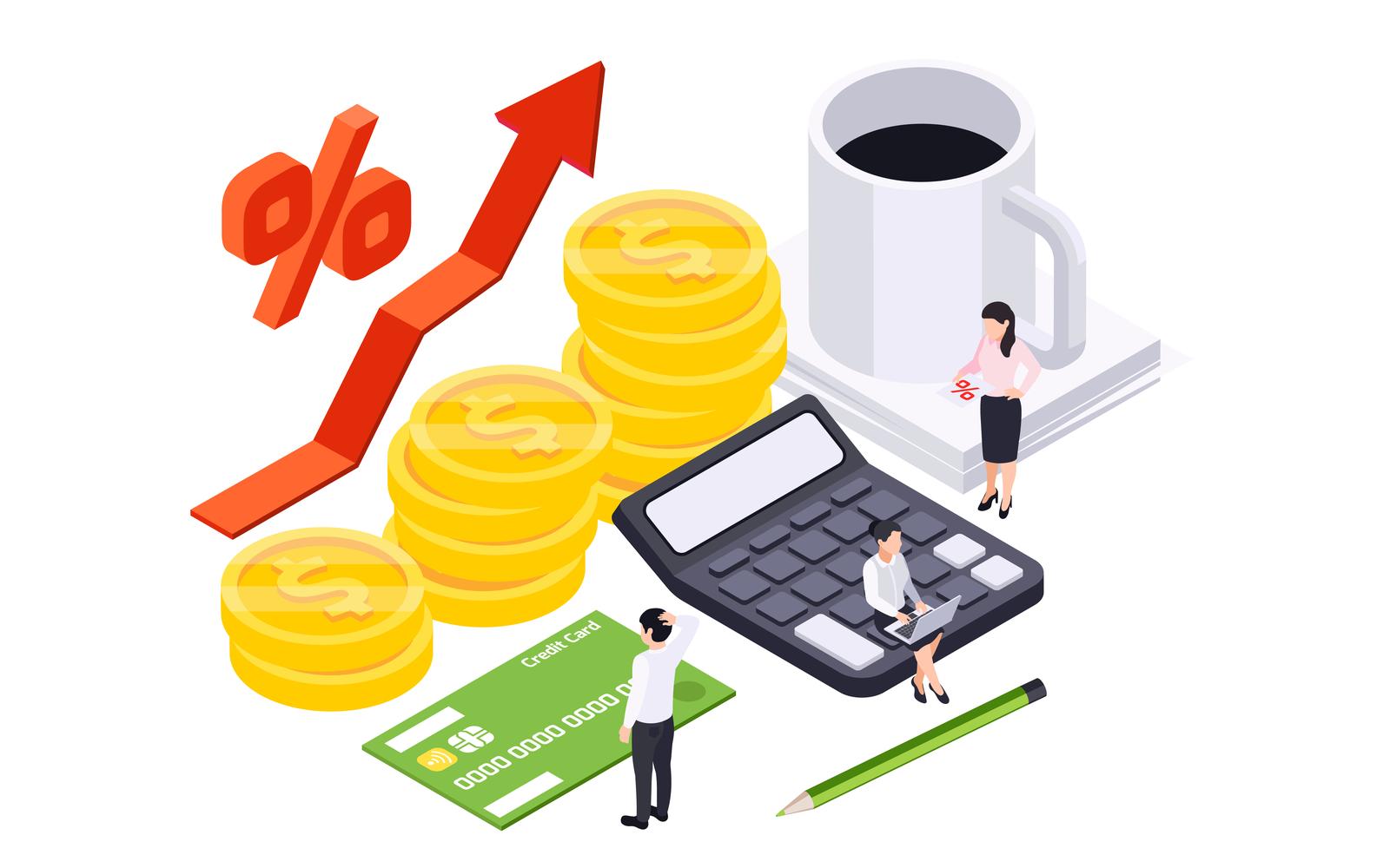 Bank Loan Isometric 210303907 Vector Illustration Concept