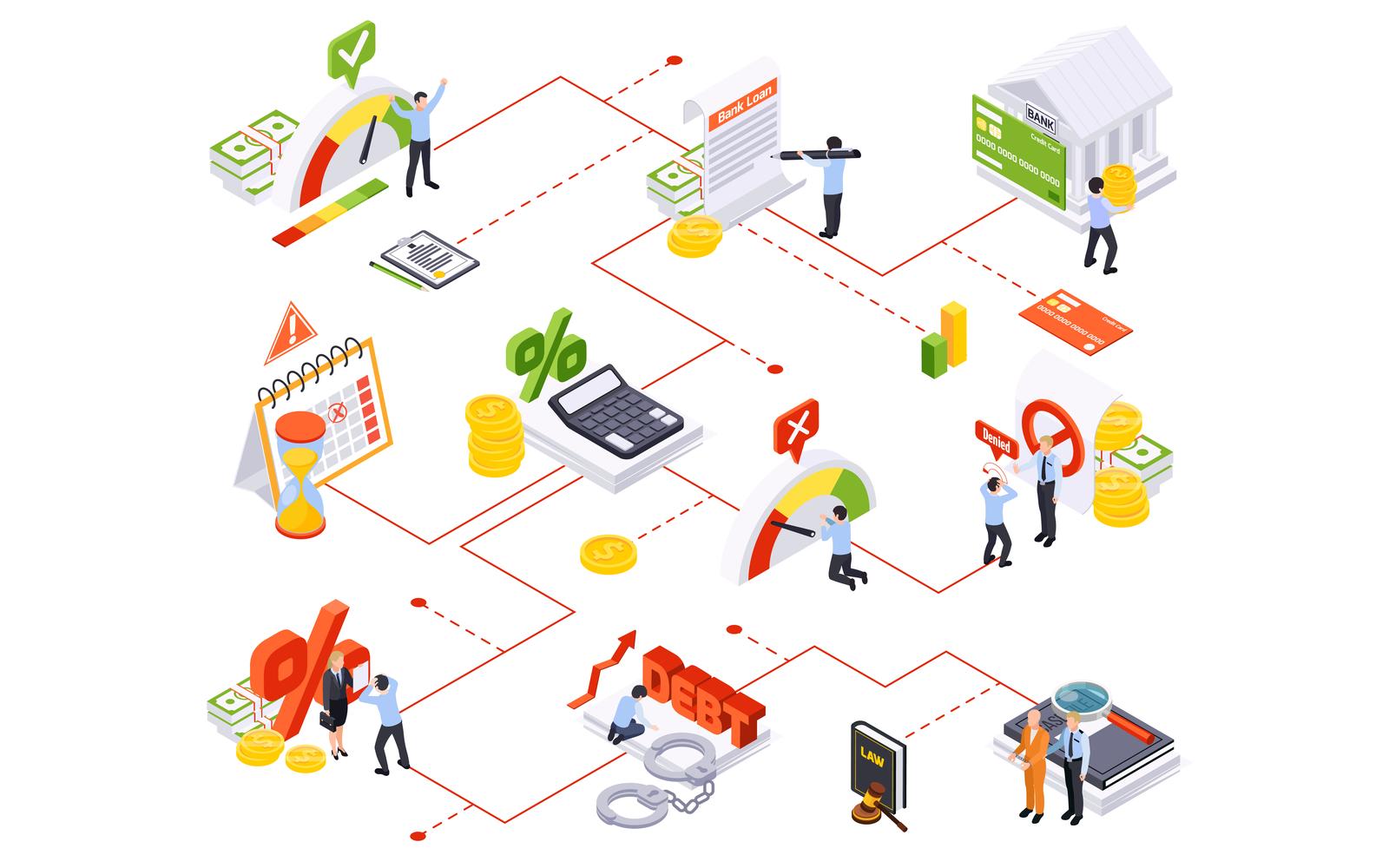 Bank Loan Isometric 210303906 Vector Illustration Concept