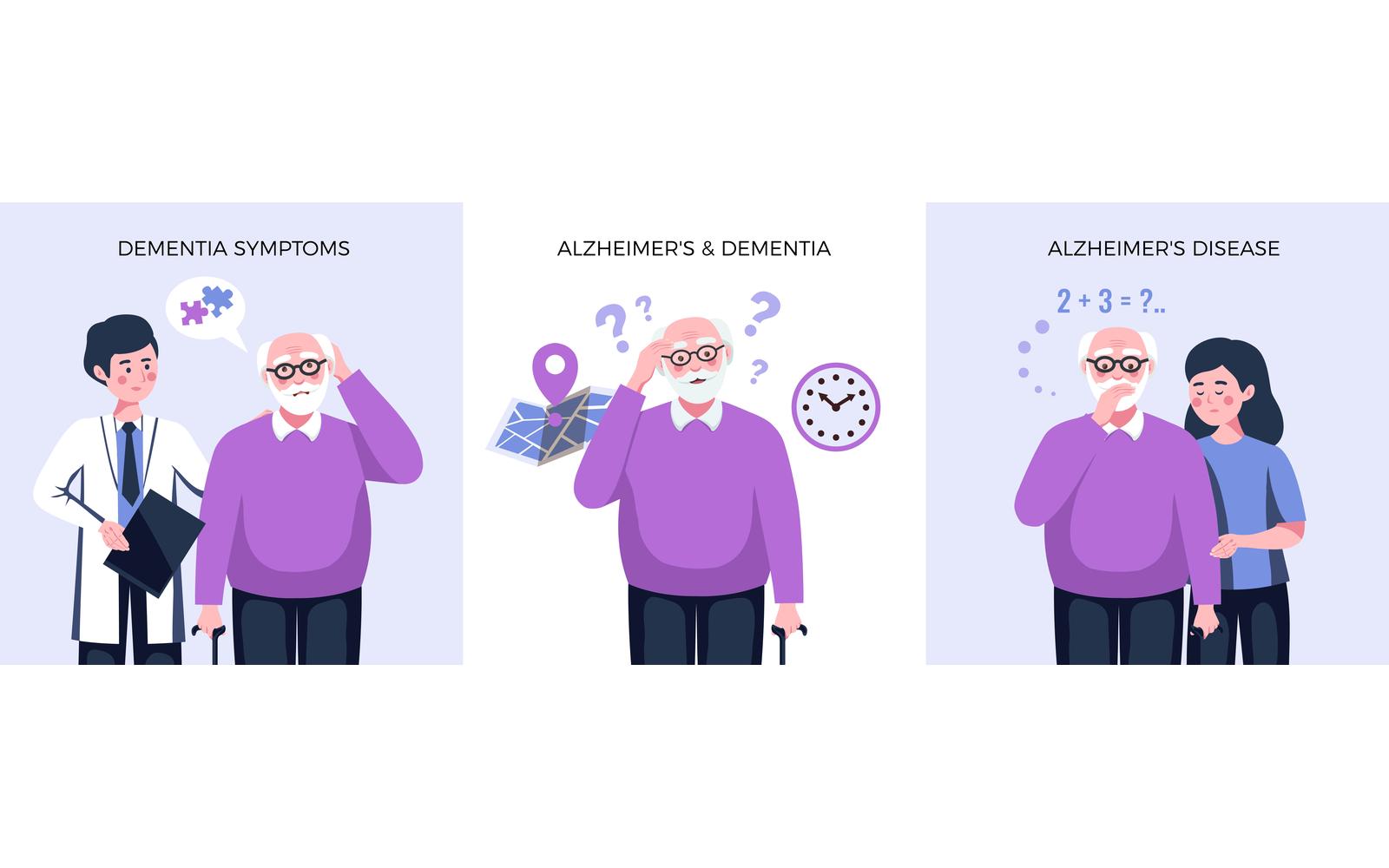 Dementia Alzheimer Design Concept 210300303 Vector Illustration Concept