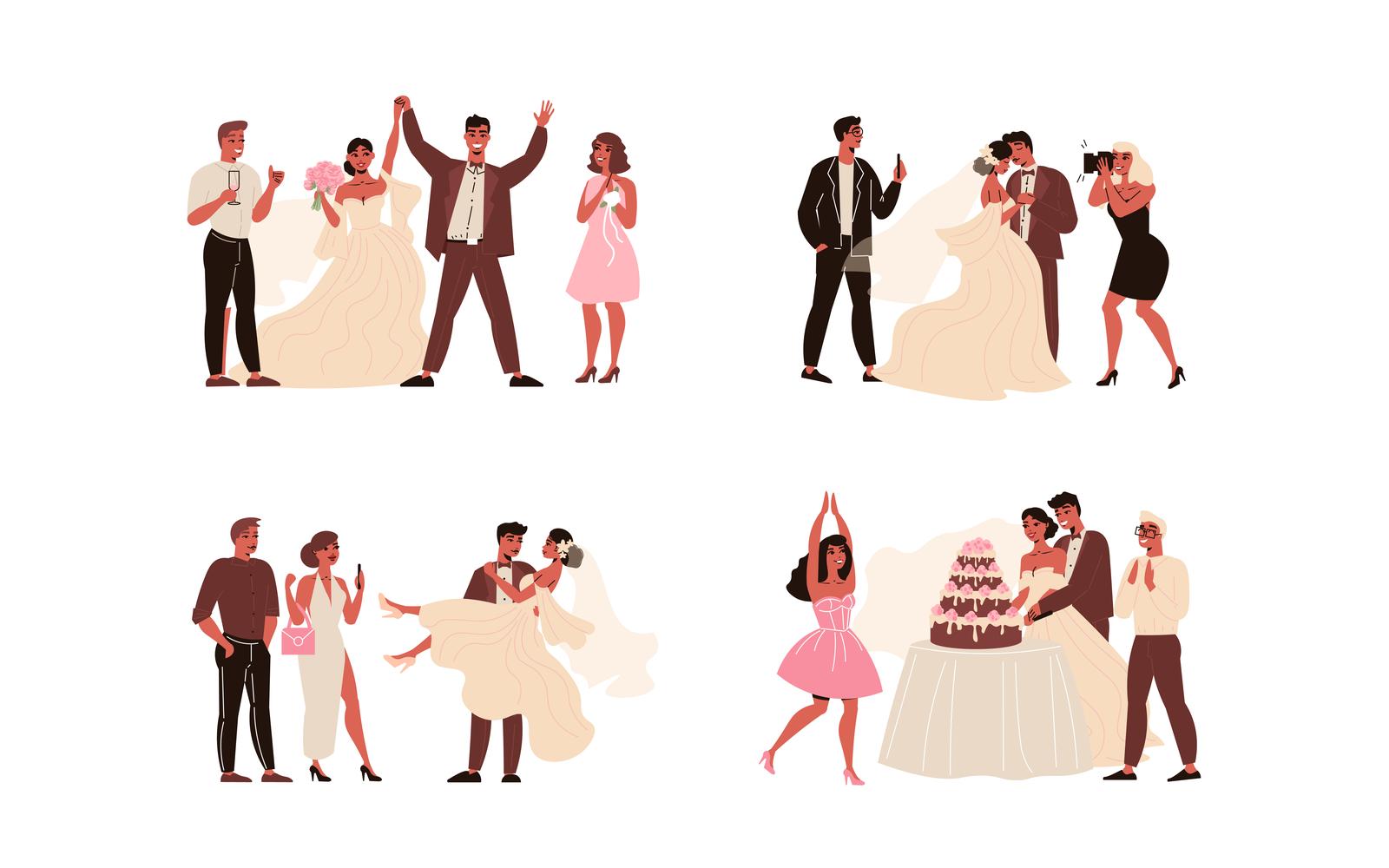 Couple Wedding Ceremonies 210260524 Vector Illustration Concept