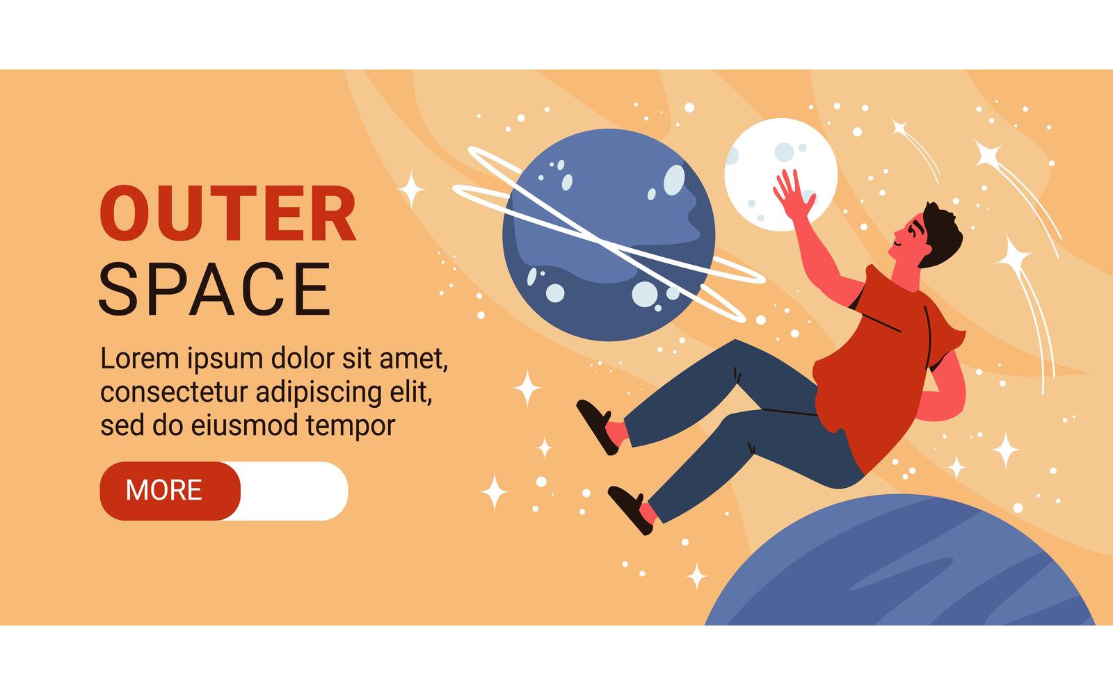 Space Horizontal Banner 210260521 Vector Illustration Concept