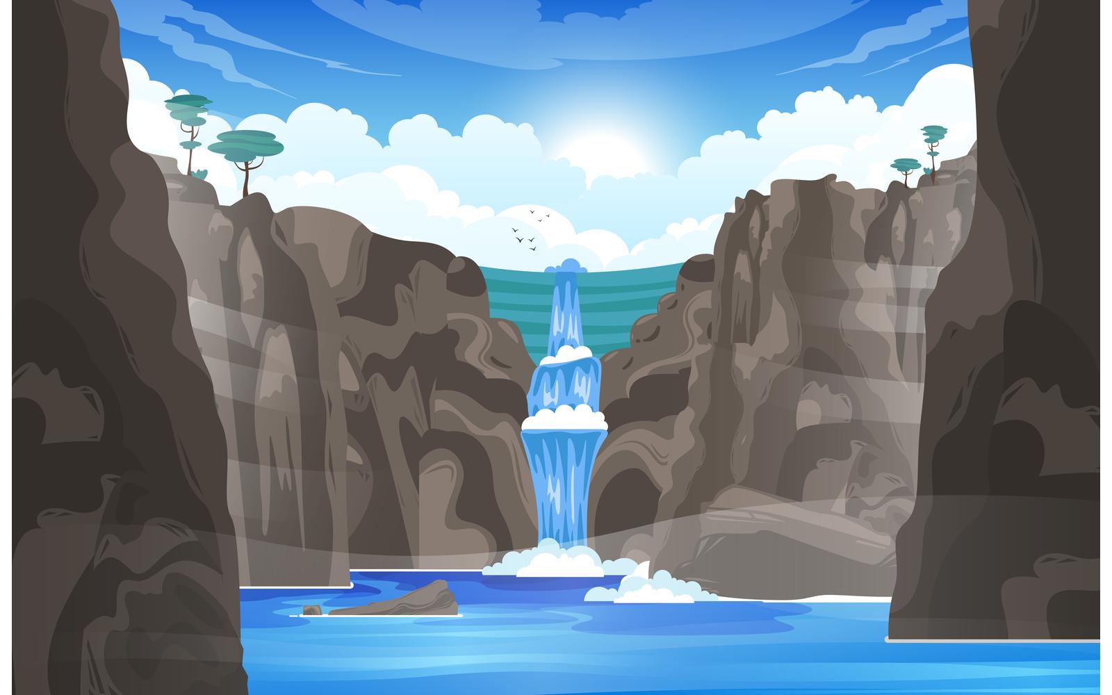 Waterfall Illustration 210251801 Vector Illustration Concept