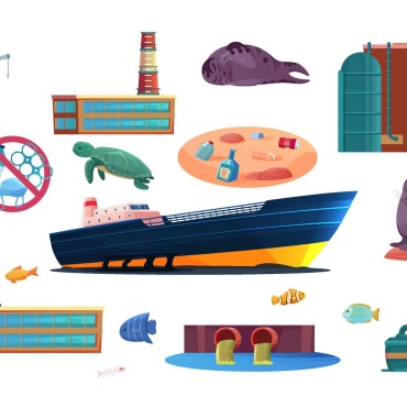 Ocean Pollution Illustrations Templates 210312