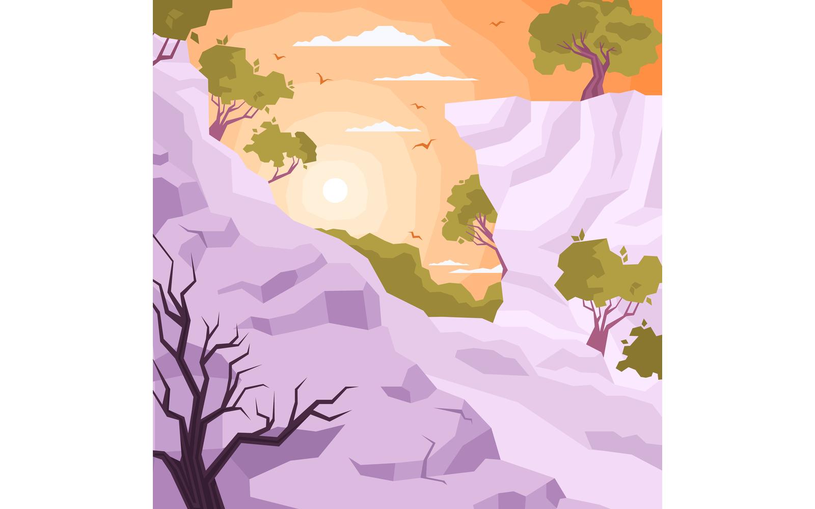 Landscape Flat 210250712 Vector Illustration Concept